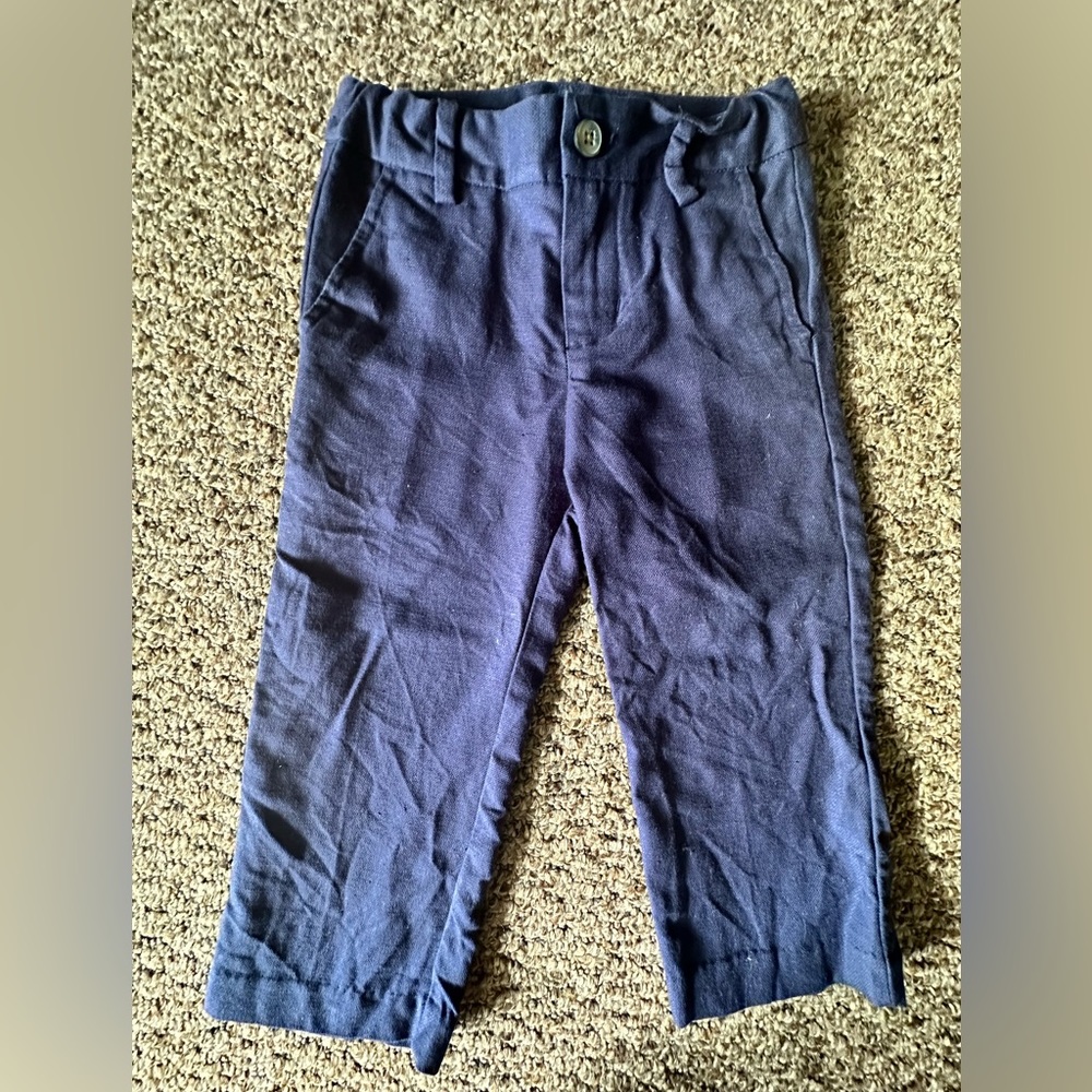 Janie and Jack blue twill suit pant 2T